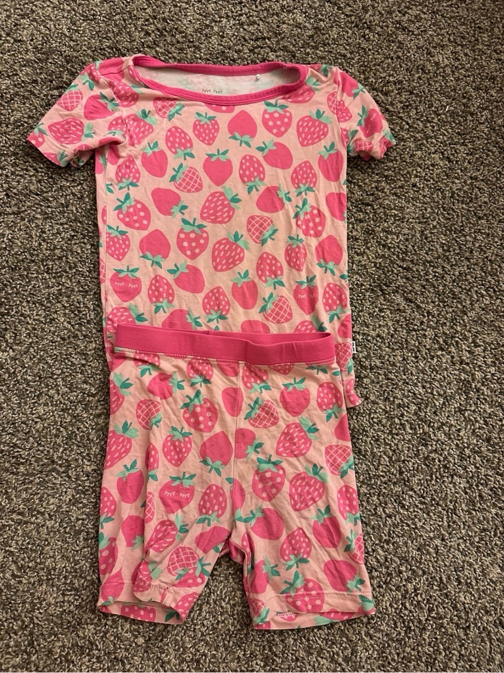 Little sleepies Pink Strawberry Pajamas